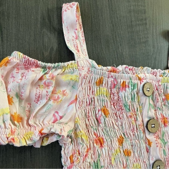 Vince Camuto girls floral pink shorts matching set size 5 - Picture 5 of 9